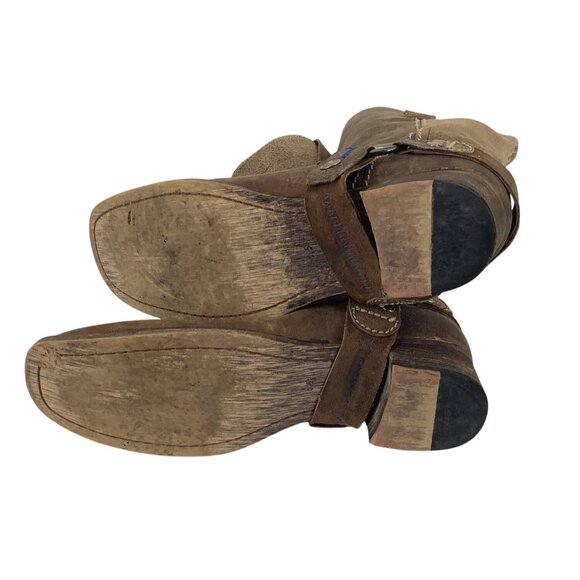 Bed Stu Women 8.5 Opal Brown Leather Bottle Opener Square Toe Distressed Cowgirl - Picture 8 of 10